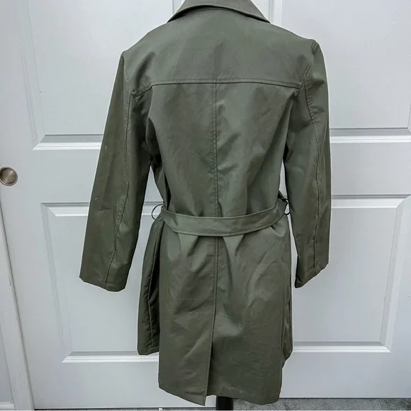 Old Navy Classic Trench Coat — Size XL- Army Green - Picture 3 of 5